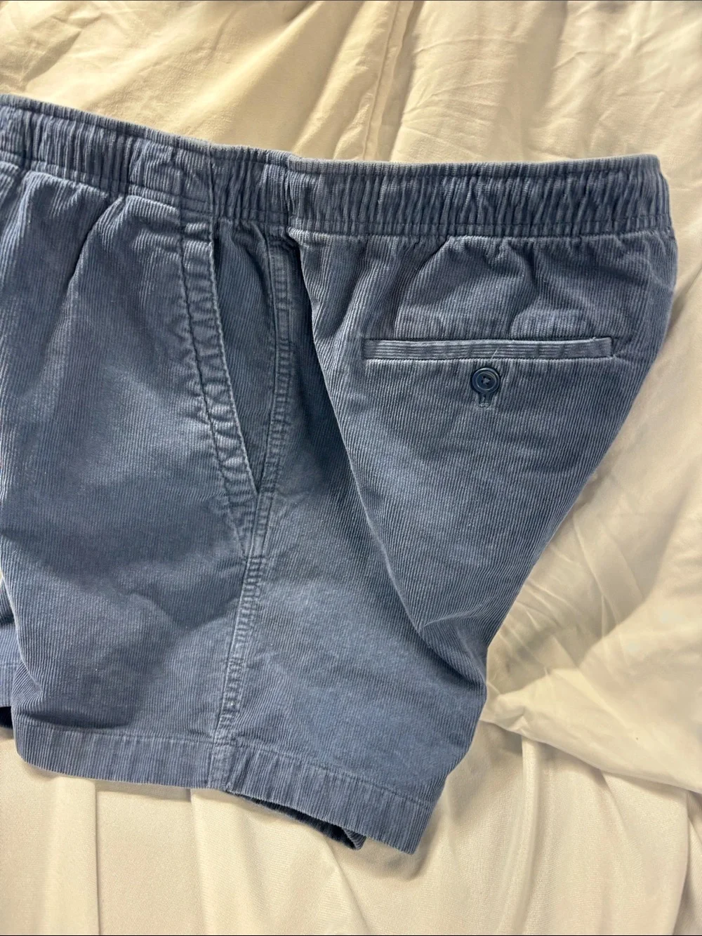 Bonobos Blue Mirage Corduroy Drawstring Shorts w/pockets 5” inseam shorts M